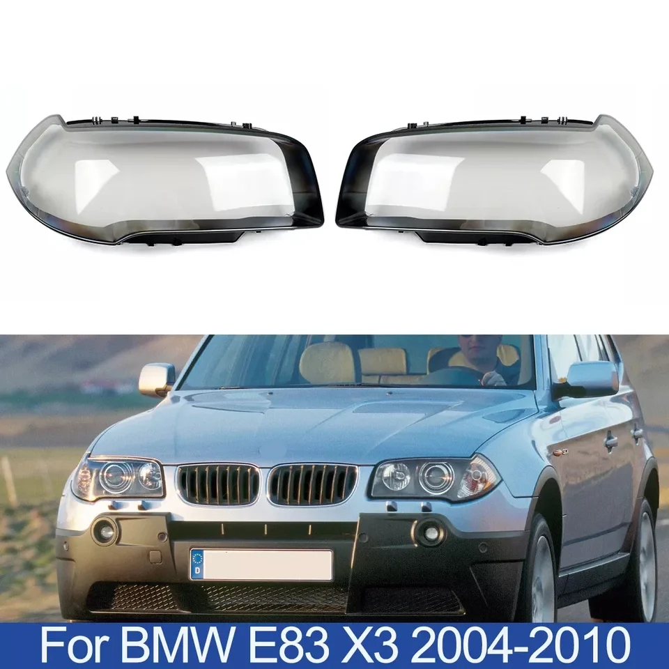 Pravá/ľavá auto svetlomet objektívu sklenená lampa LED svetlometový kryt pre LED svetlo pre BMW X3 E83 2004-2011