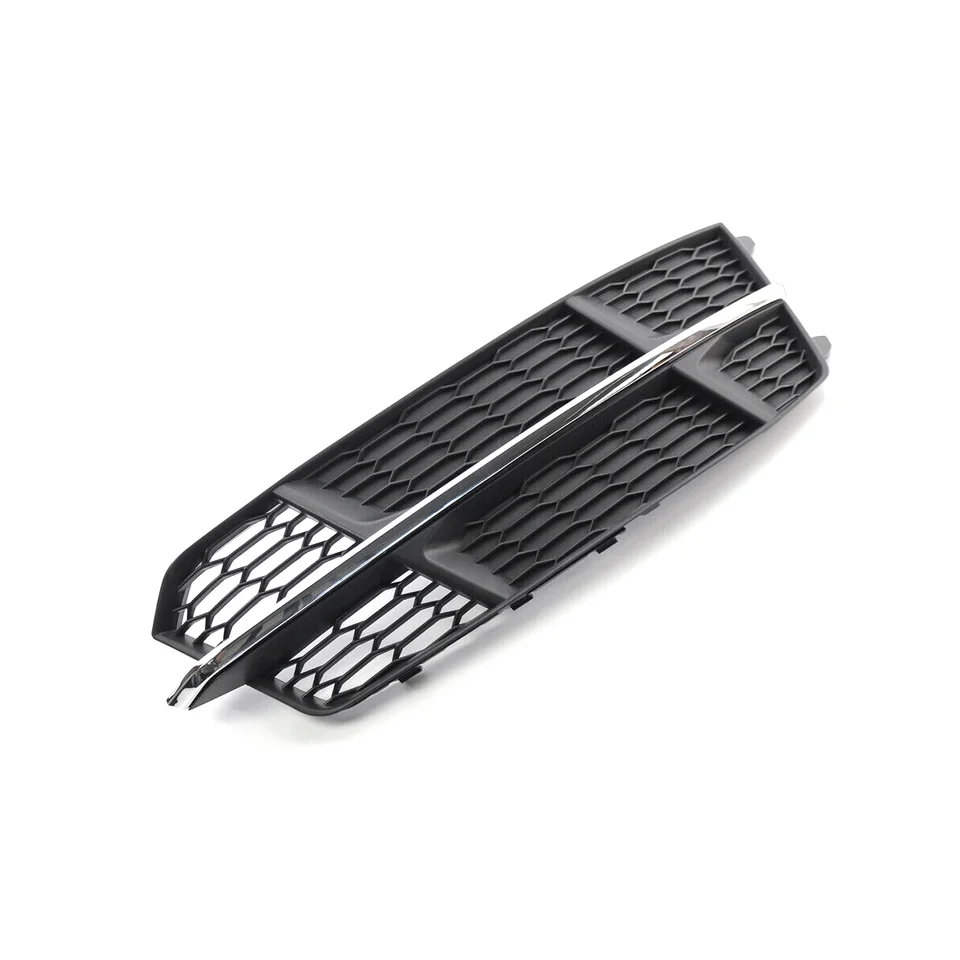 Pravý predný nárazník FOG Hmlová mriežka Grill Grill Cover 4G0807682AN pre Audi A6 C7 S-Line 2014-2018 Black Chrome