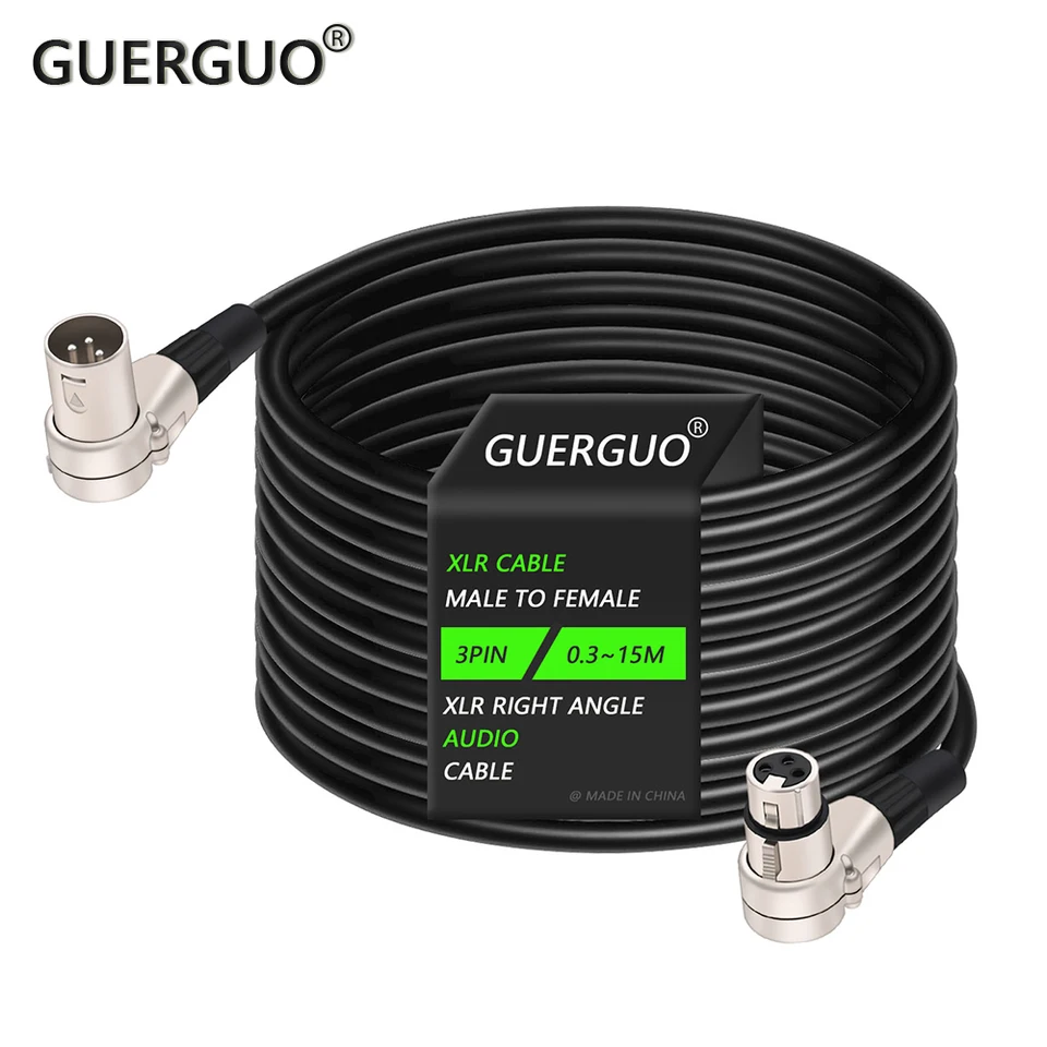 Pravý uhol 3pin xlr predlžovací kábel samec na samiu OFC Audio farebná káblová fólia+prepletené tienené pre zosilňovač mikrofónového mixéra