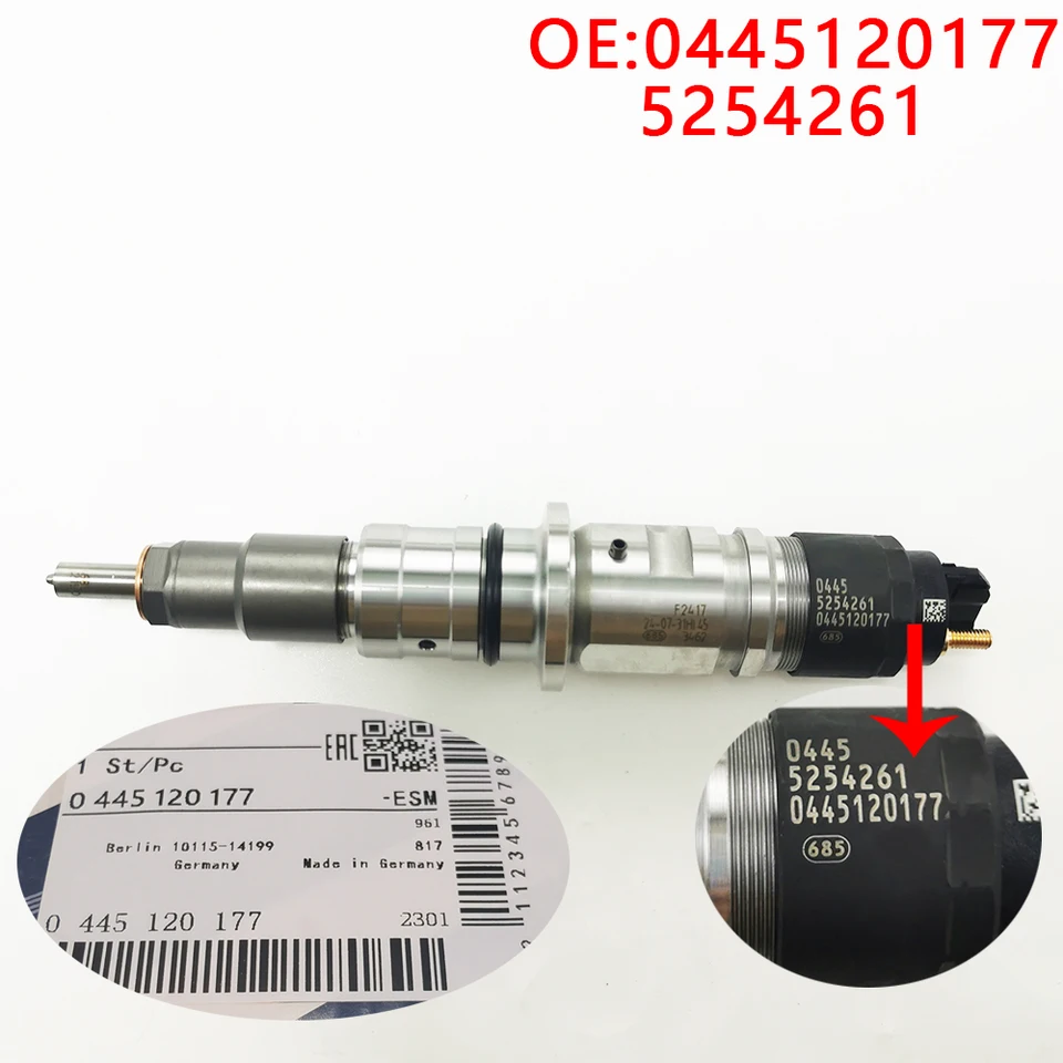 Pre 0445120177 5254261 je vhodné pre Cummins QS4.5 QSB6.7 Elektronická vstrekovanie Zostava injektora spoločného koľajnice 0 445 120 177