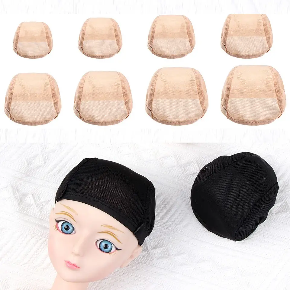 Pre 1/3 1/4 1/6 BJD Doll Wig Toy Bjd Príslušenstvo Doll DIY Príslušenstvo Fixné vlasové vlasy Čistá klobúk