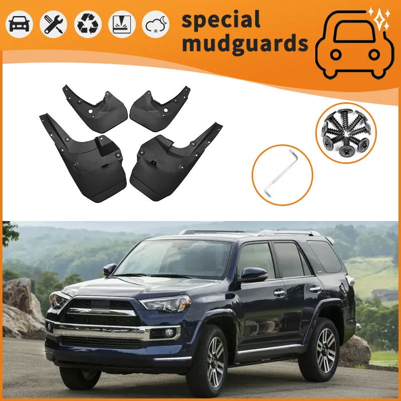 Pre 10-24 Toyota 4Runner Modely Mudguards Fender Mudflaps predné zadné svetlice striekajú