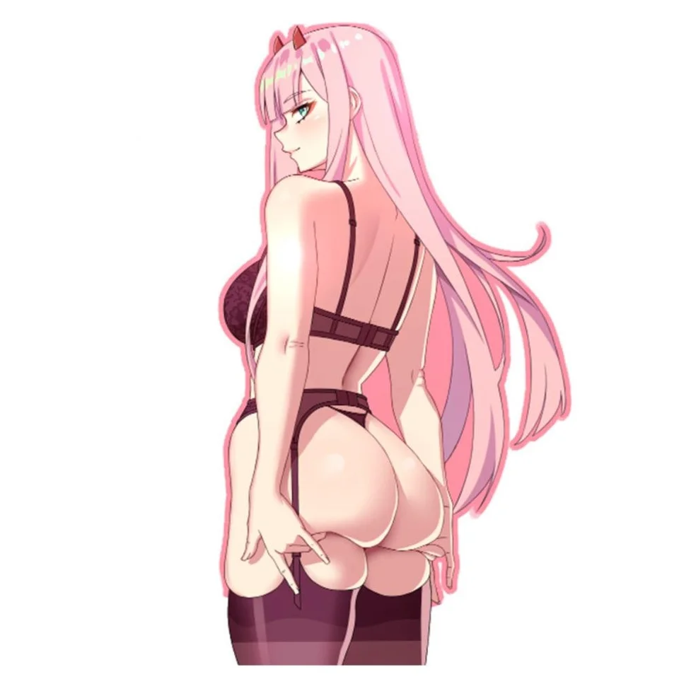 Pre 13 cm x 7,4 cm pre miláčika v franxx nula Two Sticker Anime Camper Decal Motocykel Funny Trunk Car Accessores