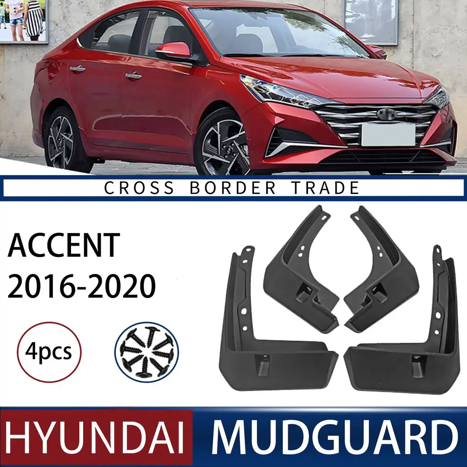 Pre 16-20 Hyundai Verna Accent Car formed Bahen Flaps Splash Guards Mudguards predný zadný štýl predného zadného vozidla