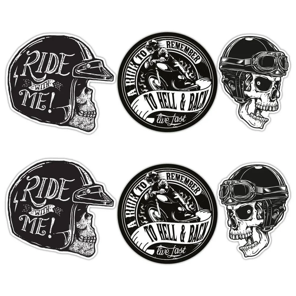 Pre 1set cyklistov laminovaného veľkého nálepky na motocykle Motorbike Motorcycle Helmy Rockers Dozkávanie