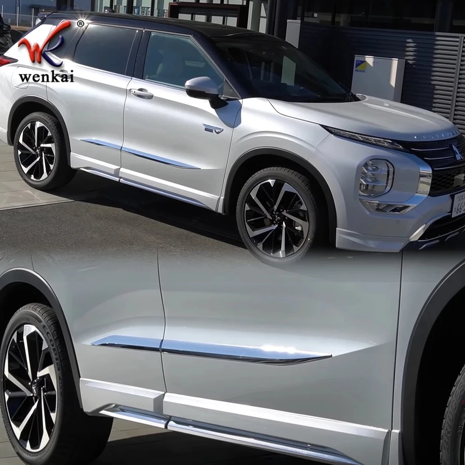 Pre 2022 Mitsubishi Outlander Body Bočné dvery lišta Tresta ABS Chrome Auto príslušenstvo štýl