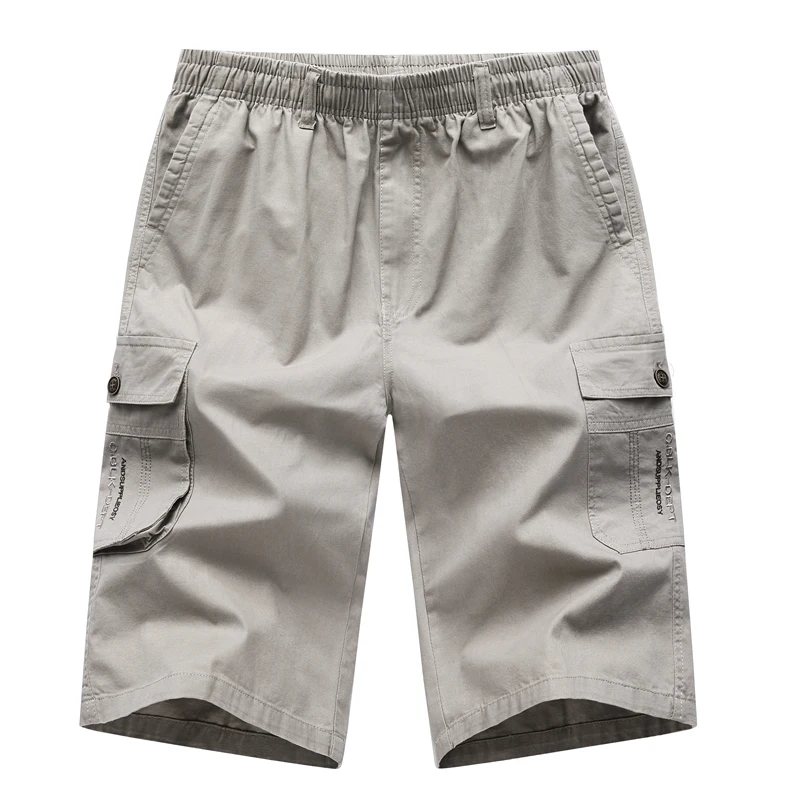 Pre 2024 leto New Mens Casual Trouers Green Black Shorts Vojenský nákladný pracovný pracovník Man krátke nohavice nadmerné 30 38