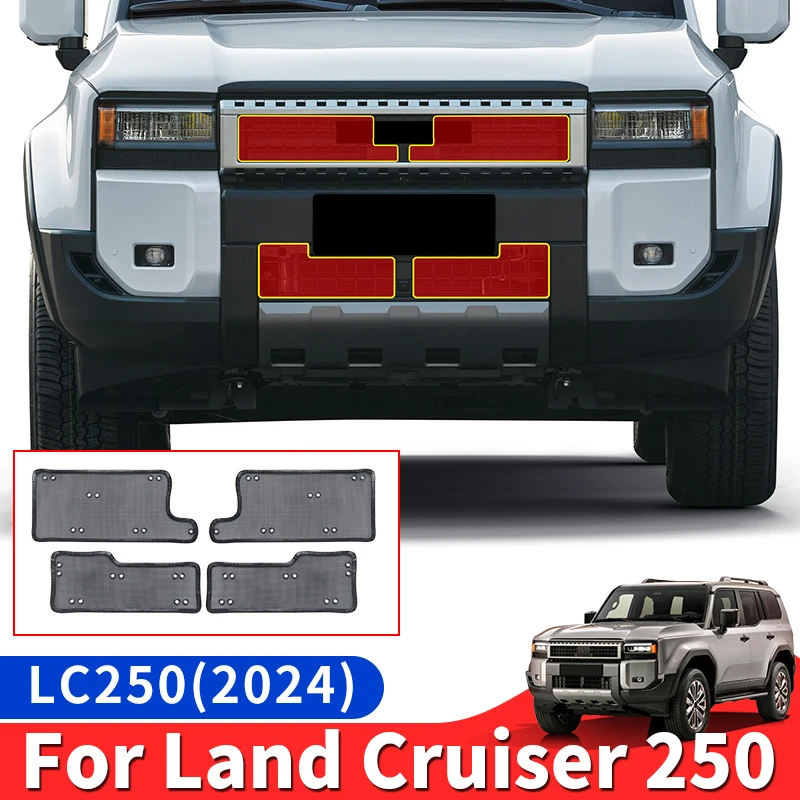 Pre 2024 Toyota Land Cruiser 250 1958 Prado LC250 predný gril proti mosquito s pieskovým siestkom s pieskovým siete Exteriér Exteriér ladenie