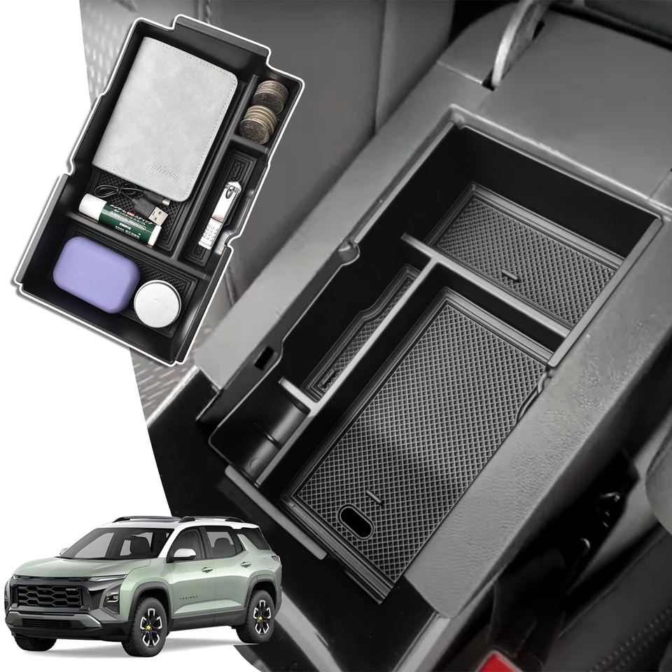 Pre 2025 Chevy Chevrolet Equinox LT/Active/RS Storage Box Storage Box Tray Center Organizátor ABS ABS príslušenstvo auto Storage Box