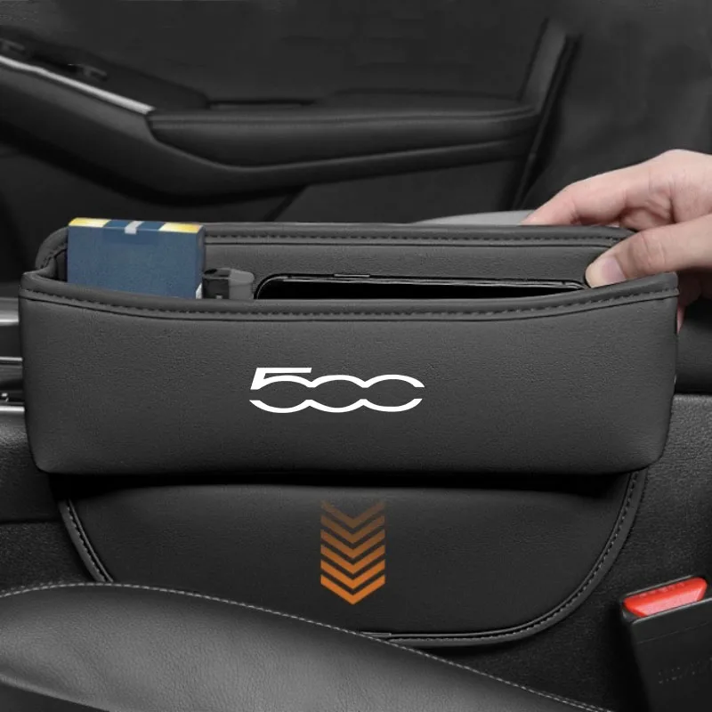 Pre 500 Abarth Punto Stilo Ducato 500C 500E 500x 500L kožená autosedačka medzera Crevice Slock Storage Box Organizátor automatické príslušenstvo