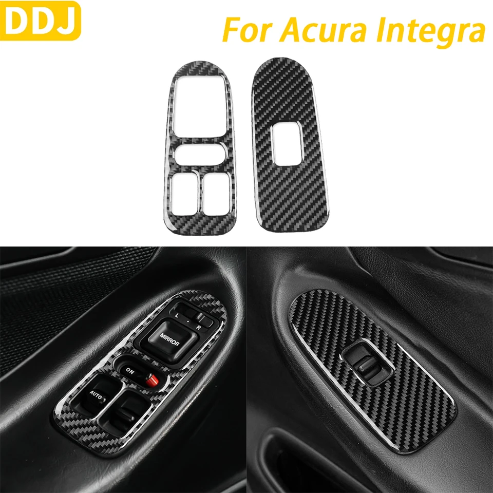Pre Acura Integra 1994-2001 Príslušenstvo Kryt z okna Panelový kryt s uhlíkovými vláknami DECORATÍVNA Vnútorná nálepka na dekoráciu