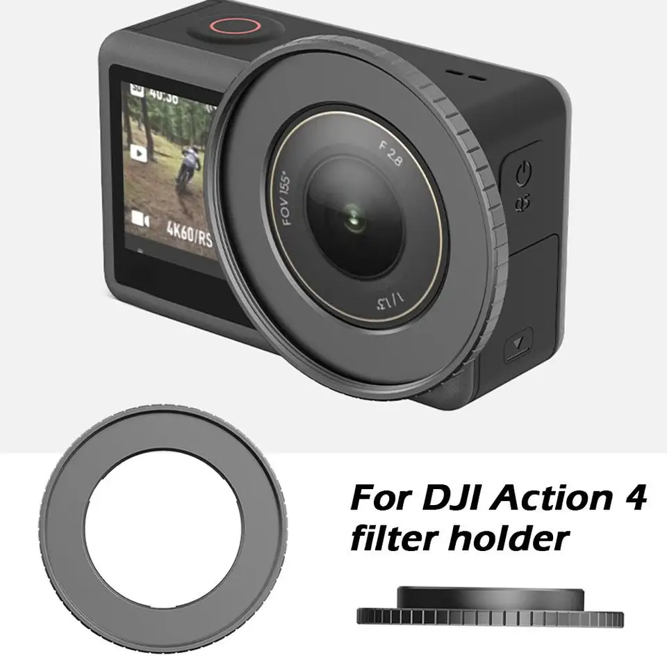Pre akciu DJI 4 držiak filtra Kompatibilný s 49 mm filter Ochranný filter Ráme kovového silikónového športového fotoaparátu príslušenstvo X0Y8