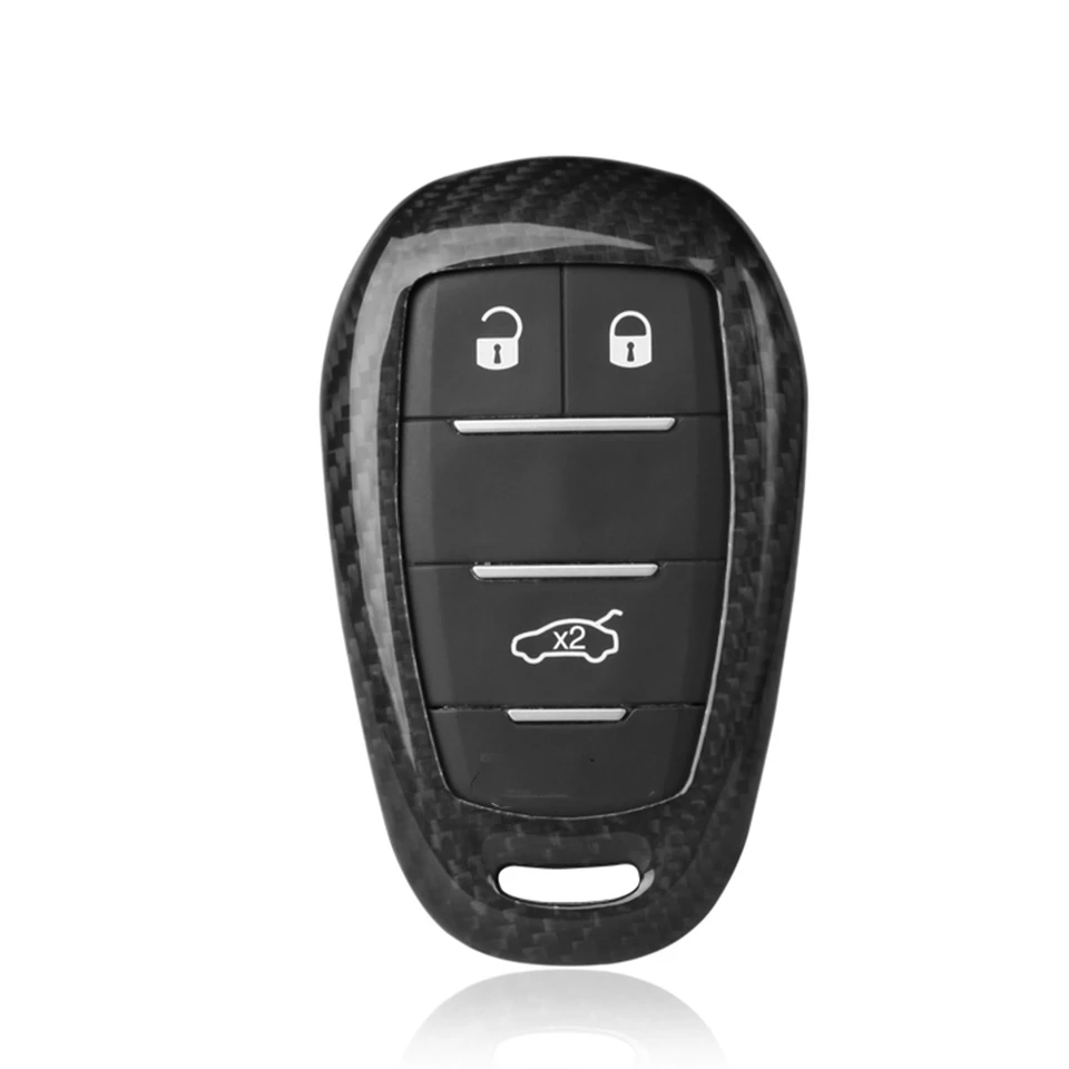 Pre Alfa Romeo Giulia 2017-2020 STELVIO AUTO SMARTE DREHAL KLYT FOB Cover Čierne/červené skutočné kryt