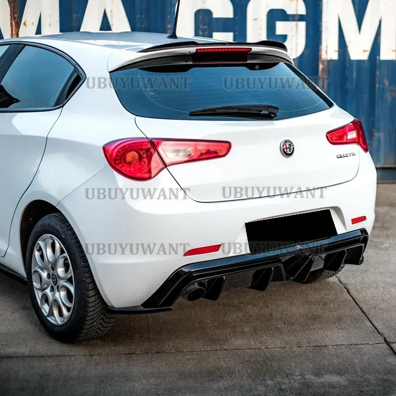 Pre Alfa Romeo Giulietta 2016 - 2020 Hatchback Lip Spoiler Ab Plastické lesklé čierne auto chvosta krídla Dekorácia Zadný strešný spojler