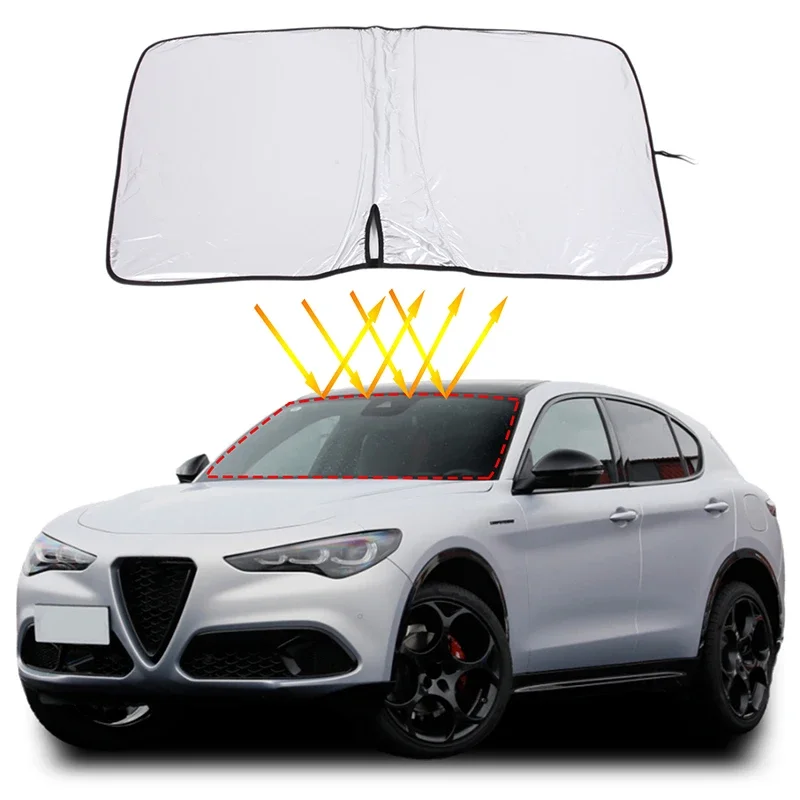 Pre Alfa Romeo Stelvio 2017-2023 okno automobil slnečný tieň blok UV lúče slnečného chrániča chránič automobilu Činné sklo Sunshade Sunshade