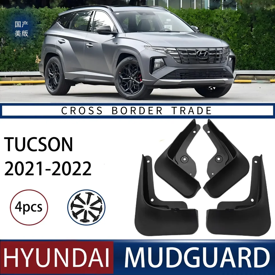 Pre americkú edíciu Hyundai Tucson 2021-2022 Flaps Splash Guards Mudguards predný zadný štýl predného zadného automobilu
