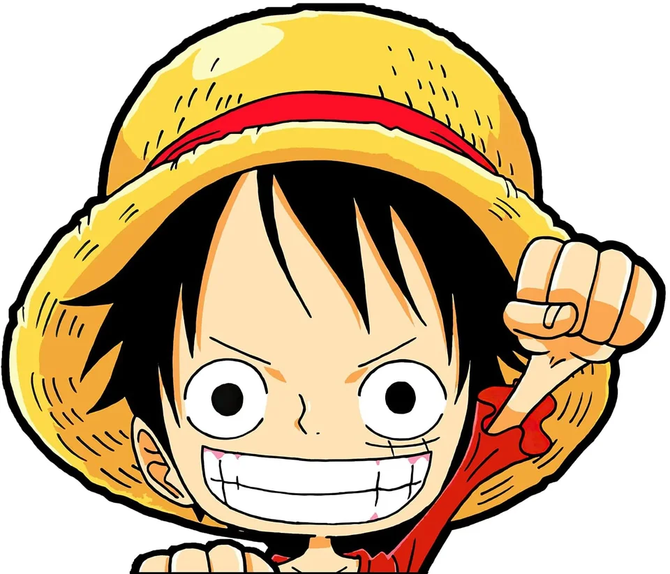 Pre anime nálepky pre auto, jeden kus Luffy Peeking Funny Trucks Motocykel laptoptravel puzdro na stenu na stenu dvere batožinové nálepka