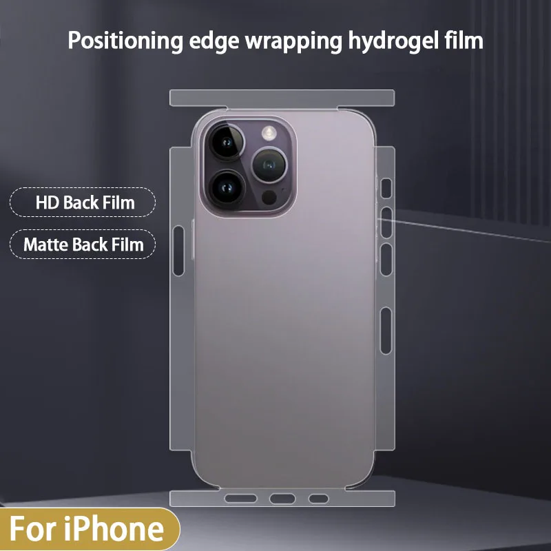 Pre Apple iPhone 16 15 14 13 12 12 Pro Max Plus Mini Polohing Wrap Side Edge Opravy Soft Soft TPU Matte/HD Back Hydrogel Film