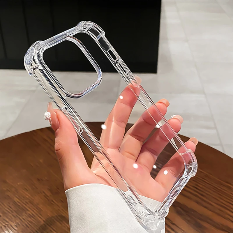 Pre Apple Shock odolný voči čistému mäkkému puzdru pre iPhone 15 14 13 12 11 Pro Max Mini Cover x XR XS 8 7 6 14 15 Plus SE Pase Príslušenstvo