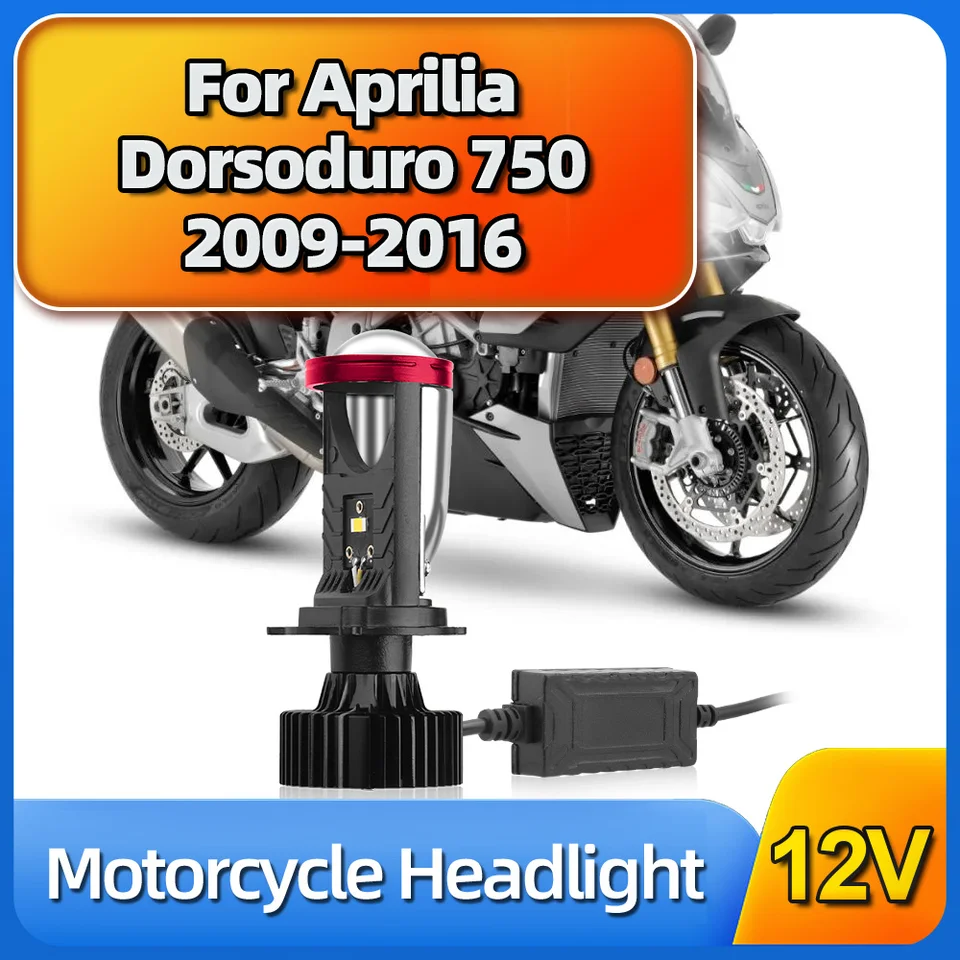 Pre aprílu Dorsoduro 750 2009-2015 2016 - H4 LED projektor Motorový projektor projektor s fanúšikom 30000LM HI LO Bulb 12V