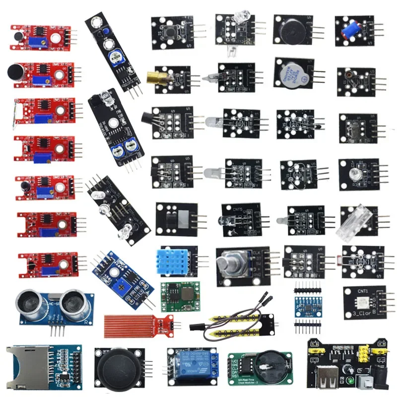 Pre Arduino 45 v 1 senzoroch moduly Štartovacia súprava lepšia ako 37in1 Sensor Kit 37 v 1 Sensor Kit Uno R3 Mega2560
