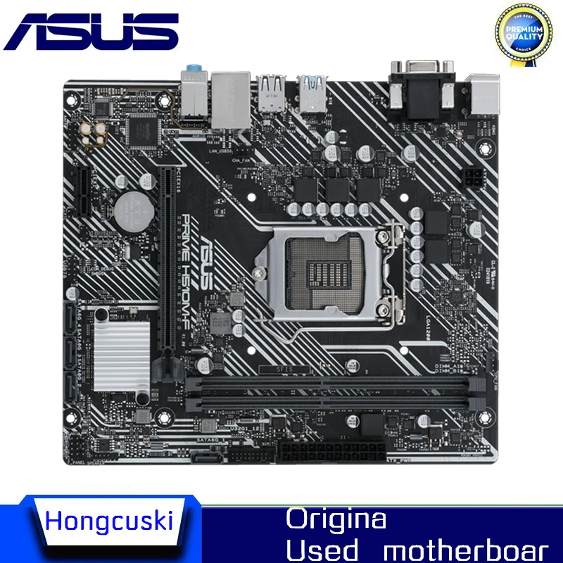 Pre ASUS Prime H510M-F originálny pracovný pracovník použitý H510 H510M DDR4 LGA LGA 1200 i7/i5/i3 USB3.0 M.2 SATA3