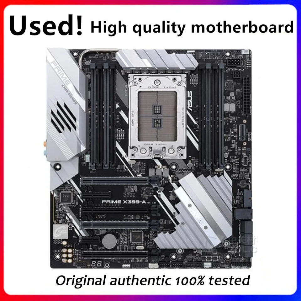 Pre ASUS Prime X399-A X399A Zásuvka TR4 DDR4 pre AMD X399 Originálna stolová stola použitá hlavná doska na hlavnú dosku