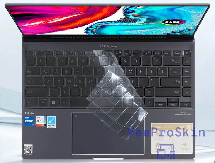 pre Asus Zenbook 14 Flip Oled Un5401qa UN5401RA UN5401QAB UN5401Q UN5401 UP5401EA UP5401ZA TPU TPU Protector Klávesnice Klávesnice Chránič klávesnice