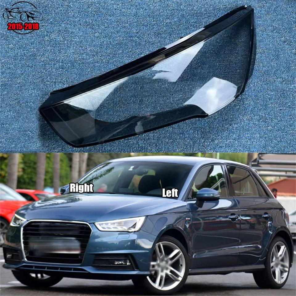 Pre Audi A1 2015-2018 Priehľadné svetlometové lampa Masky Sviere