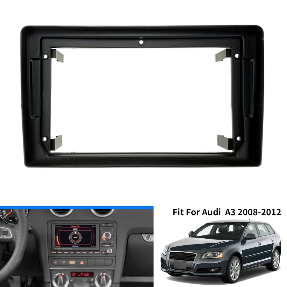 Pre Audi A3 2008 2009 2010-2012 9inch Car Auto Radio Fascia MP5 WiFi GPS Video Player 2Din Head Unit Stereo Panel Dash Frame Trim súprav