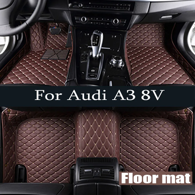Pre Audi A3 8V 2013-2019 Hatchback sedanové podlahové podlahy podlahové rohože pre všetky počasie TPE Foots Mats Pad nepremokavá podnosová podložka Interiérové ​​doplnky