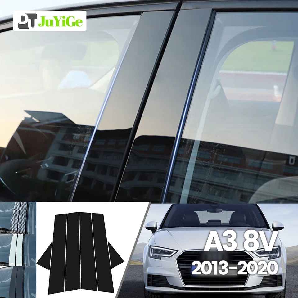 Pre Audi A3 8V 2013-2020 2014 2015 2016 2017 2018 2019 Bright Black Carbon Fiber Dvery BC Sticker