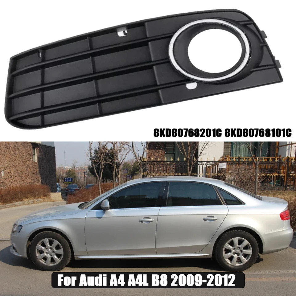 Pre Audi A4 A4L B8 2009 2010 2012 2012 Obálka predného nárazníka Grille Fog Light Grille Zľava/pravá strana 8KD80768201C 8KD80768101C