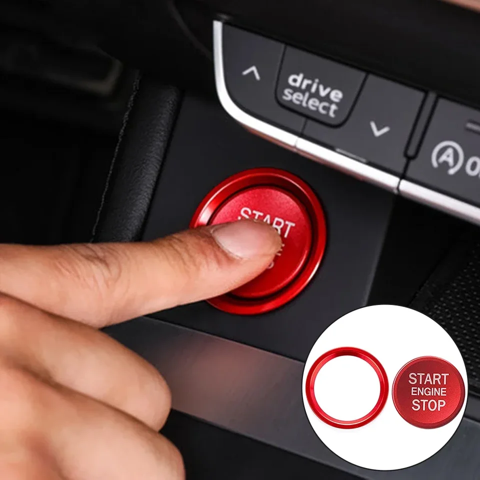 Pre Audi A4 A5 B9 B8 BT A7 C7 4 GB Q5 8R Automatický motor Spustenie Tlačidlo Tlačidlo Kryt zapaľovania Ring Decorácie