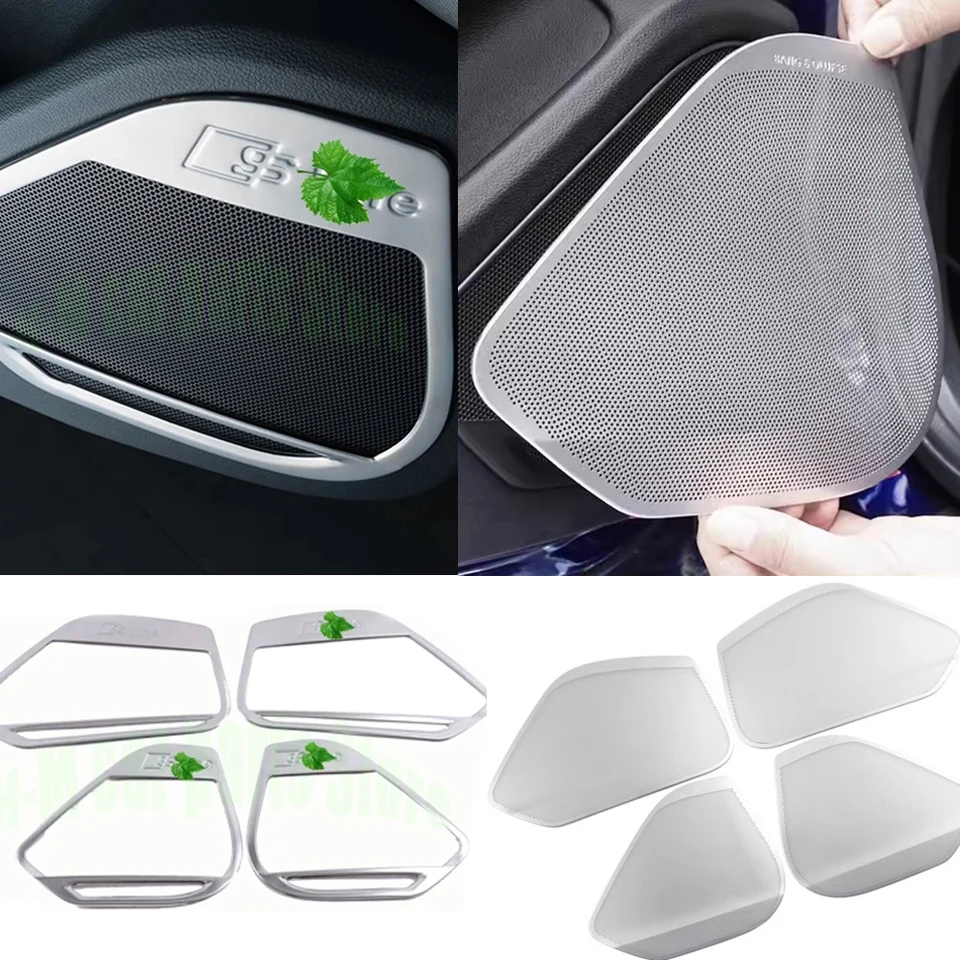 Pre Audi A4 B9 A5 S4 S5 2018-2021 Zohaštenie automobilových dverí Loudspeaker Pad Pad Audio reproduktor TIM Frame Rám