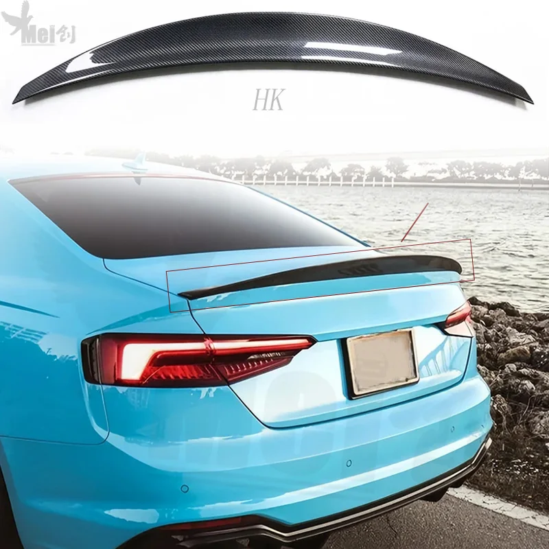 Pre Audi A5 4 dvere S5 RS5 2017 2021 2022 2023 2024 HK Style 100%uhlíkových vlákien / kovaných uhlíkových vlákien Zadný kmeň kmeňa