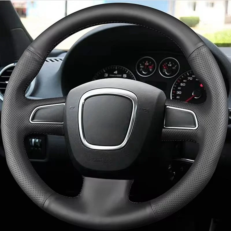Pre Audi Audi A3 8P Sportback A4 B8 Avant A5 8T A6 C6 A8 D3 Q7 8R Q5 4L S4 S3 DIY Čierna pravá koža