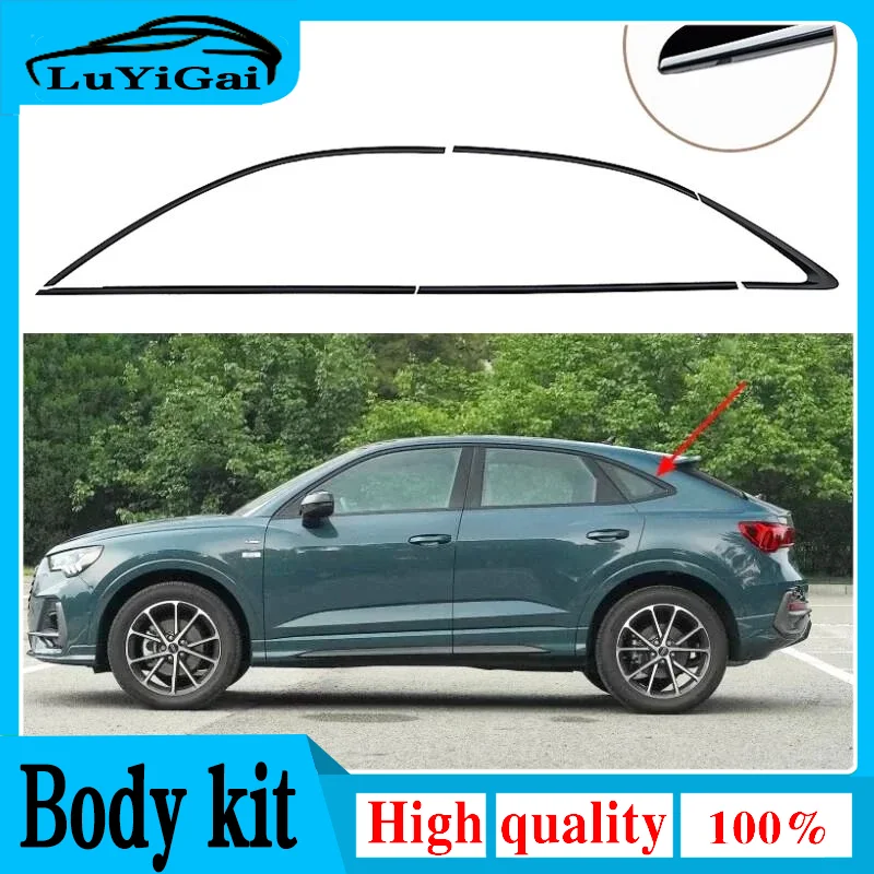 Pre Audi Q3 Sportback iba 2020 2021 2022 2023 2024 Glossy Black Auto okenné čalúnenie Tinking Tink 10pc