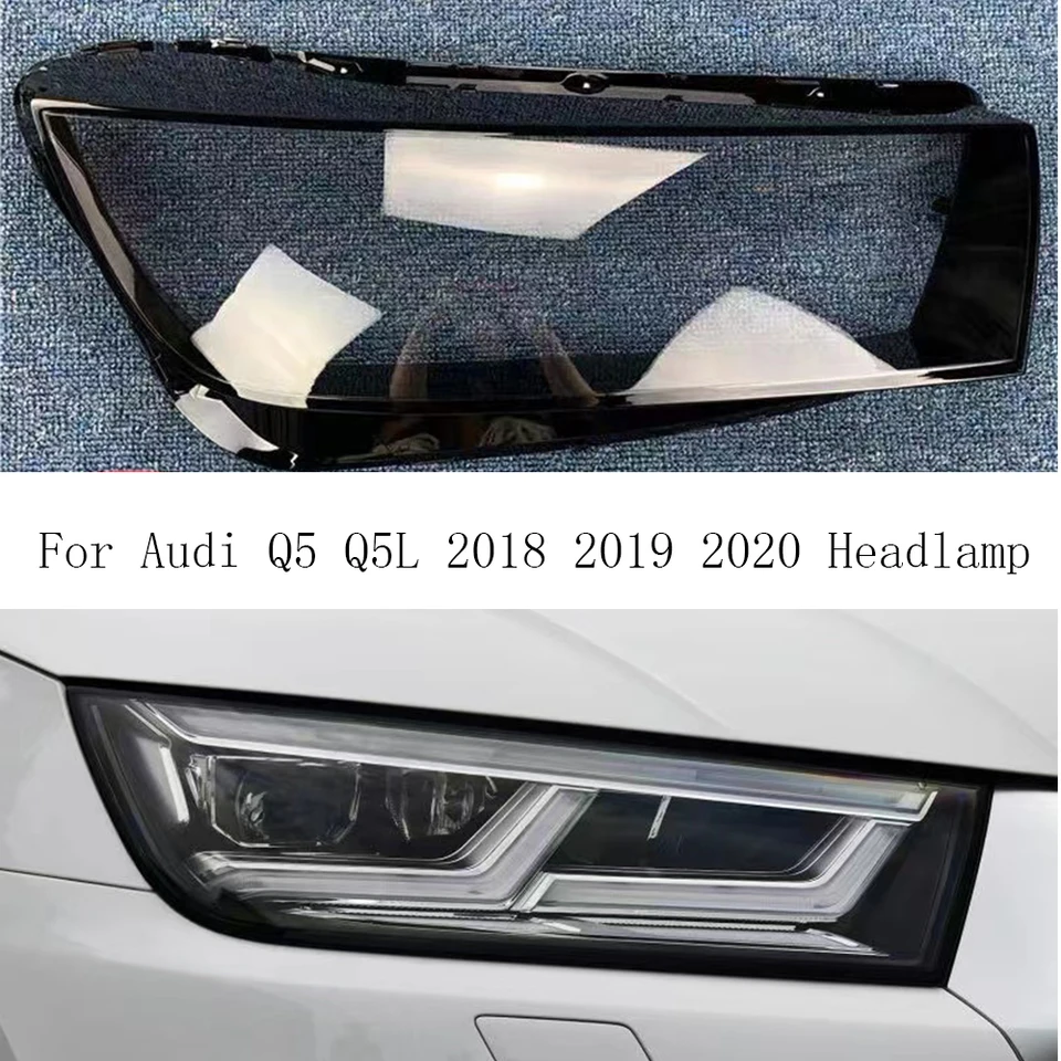 Pre Audi Q5L Q5 2018 2019 2020 predné svetlomety shellové svetlometový kryt Priehľadné puzdro na krytie lampy Lamp
