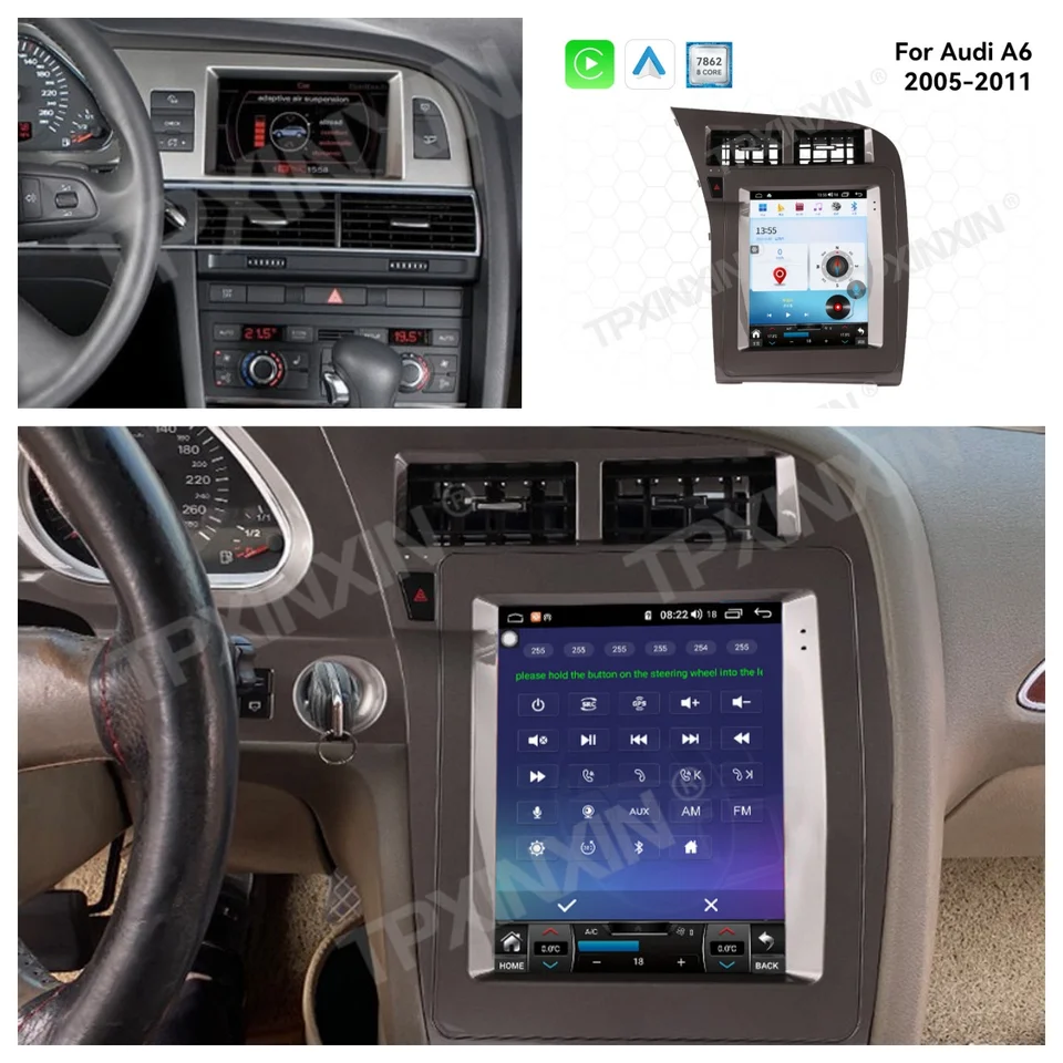 Pre Audi Q7 2006 ~ 2015 Android 14.0 CarPlay Car Radio Stereo Automotive Multimedia Player ReCiever GPS Navigation Head Unit