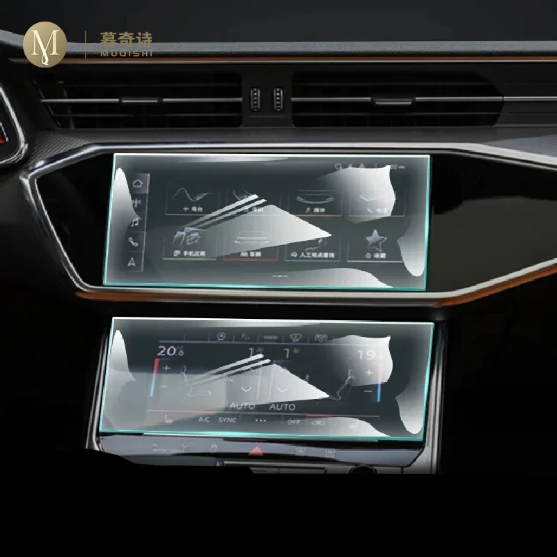 Pre Audi Q7 Q8 2020-2023 Interiér Console Radio Screen Film Tvrdrovaný sklenený GPS navigačný film proti škrabaniu