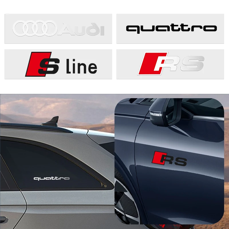 Pre Audi Sline RS A3 A4 B8 8P 8V B6 A5 A6 C7 Q5 B9 B7 C6 A1 Q7 Q3 TT TT CAR KONCE OKNINY KURB DECORÁCIE AUTO