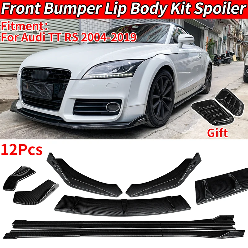 Pre Audi TT TTRS 2004-2019 ABS AUB PREDNÉ BUHURE Rozštiepky PEP KIT SPOILER SPOILER ZADNÉ ZAHRAZOVÉ Uhol Uhol žraločia plutvy Bočné sukne