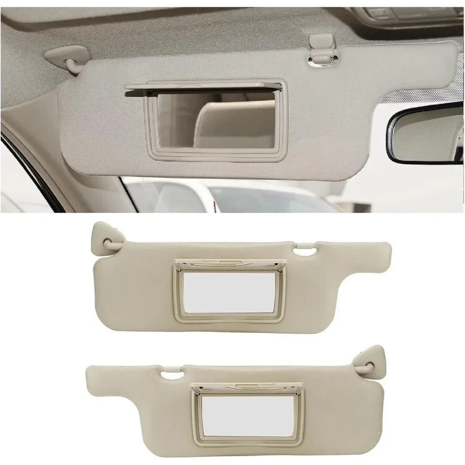 Pre auta Sun Visor vľavo vpravo Toyota Corolla 2001-2004 2005 2006 2007 Makeup Mirror Sun Shielding Board Vnútorné čelné sklo