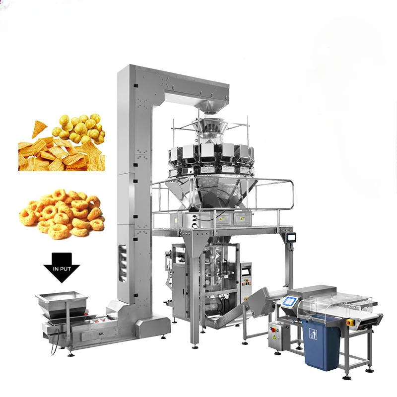 Pre automatickú hmotnosť 50G-1KG Food Nuts Outs Place Baliaci stroj vrecko na vrecko