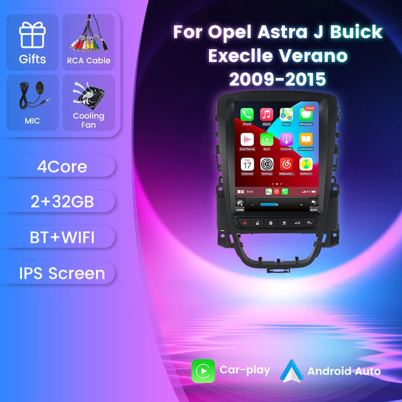 Pre automobilové rádio Tesla pre Opel Astra J Vauxhall Buick Verano Holden Cascada 2009-2018 Multimediálna navigácia obrazovky CarPlay