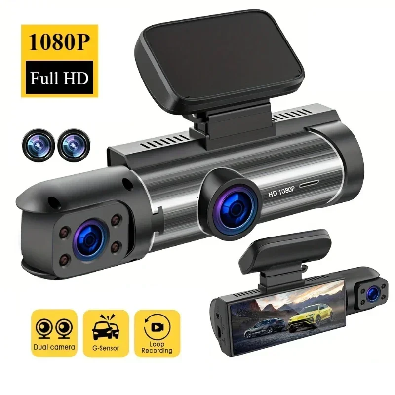 Pre autá Dual Camera 1080p DVR DVR DVR DRV CAM pre videozáznam Video Zadné zobrazenie kamery Black Box ACCESORY