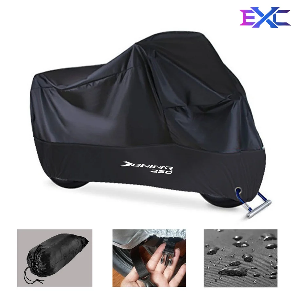 Pre Bajaj Dominar400 Dominar250 Dominar 250 vodoterný pokrývka motocykla Outdoor UV Ochrana DustodoPusp Dlash Rain Dažďové príslušenstvo