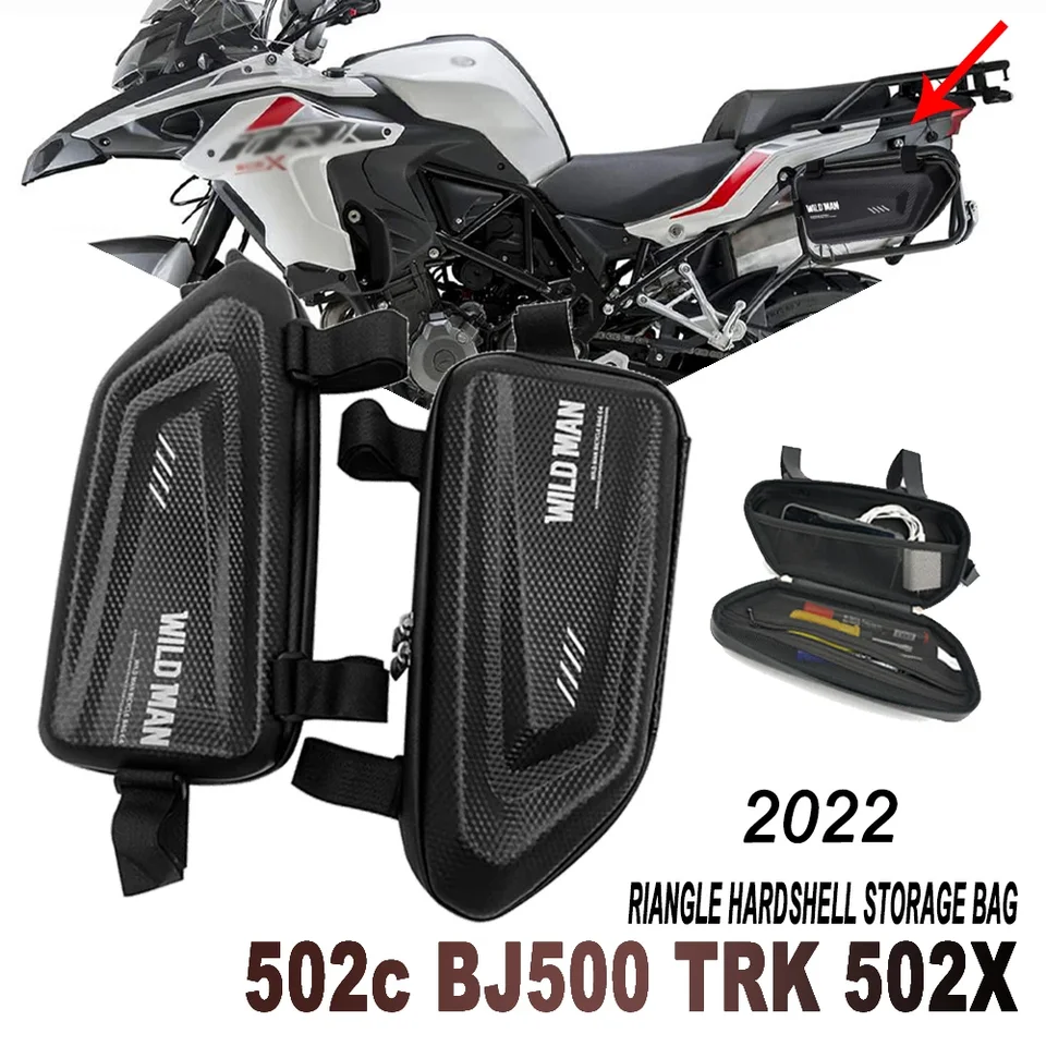 Pre Benelli 502c BJ500 BJ 500 TRK 502X Motocykel upravený bočný vrecko Vodotesný trojuholník bočné vrecko Tvrdé škrupiny 2022