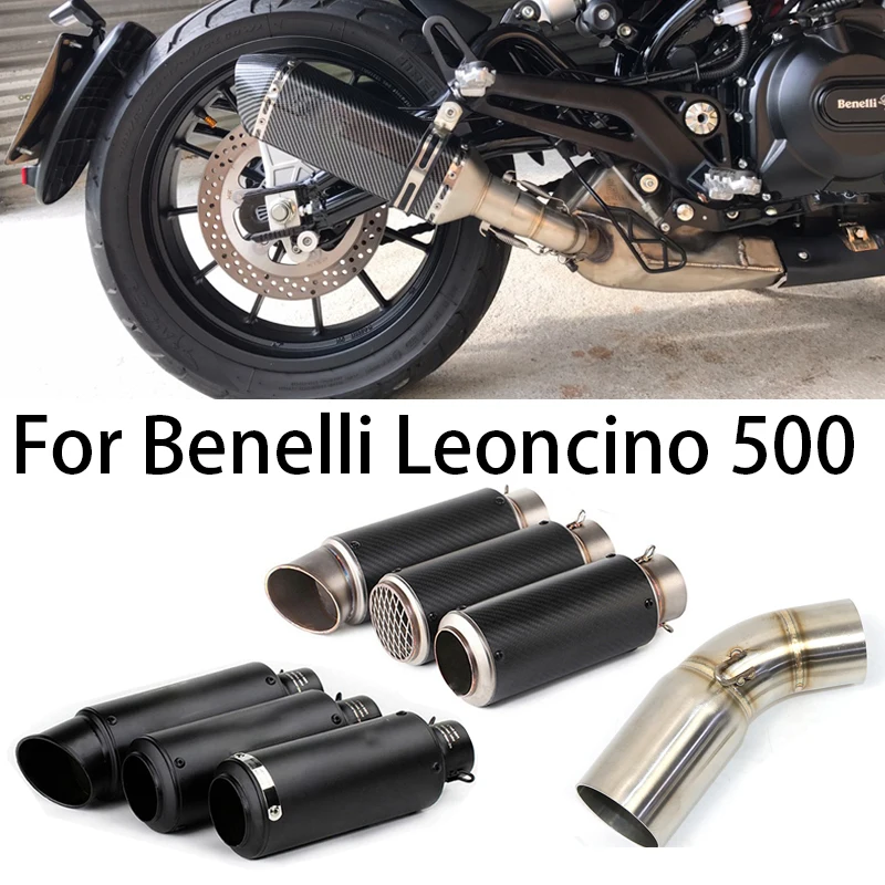 Pre Benelli Leoncino 500 BJ500 Výfukový výfuk Tudlíky strednej linky potrubie Tlmič TUMBLER TREBICKUJE DB KILLER BILLE BILE